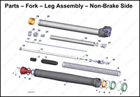 Fork – Leg Assembly – Non-Brake Side, 2025 COBRA CX-65