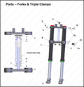 Forks & Triple Clamps, 2025 COBRA CX-65