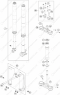 FRONT FORK, TRIPLE CLAMP, 2024 KTM 50-SX