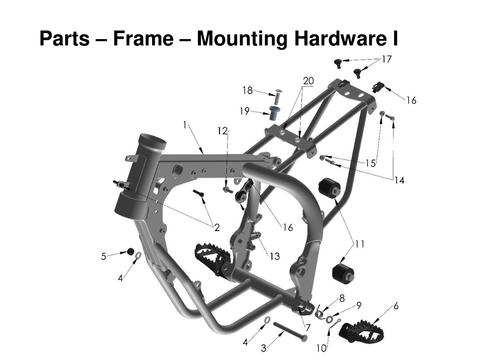 Frame - Mounting Hardware I, 2027 COBRA CX50 JR