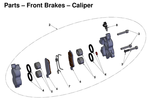 Front Brakes - Caliper, 2027 COBRA CX65