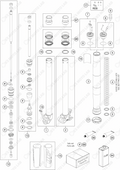 FRONT FORK DISASSEMBLED, 2024 KTM 50-SX