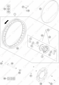 FRONT WHEEL, 2024 KTM 65-SX