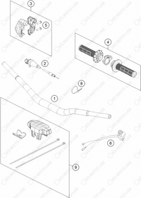 HANDLEBAR, CONTROLS, 2024 KTM 50-SX