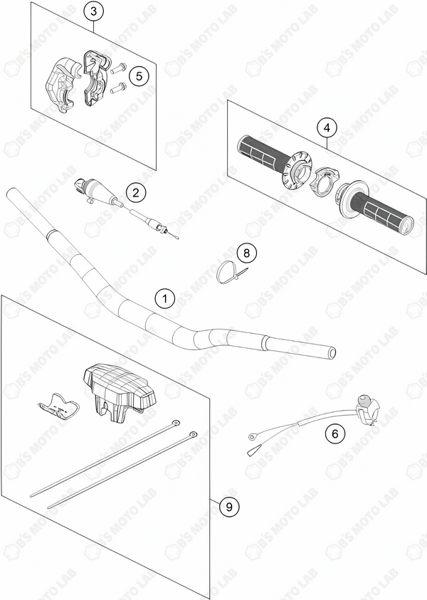 HANDLEBAR, CONTROLS, 2024 KTM 50-SX