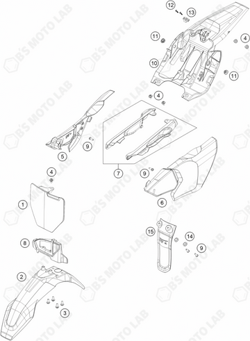 MASK, FENDERS, 2024 Husquvarna TC-50