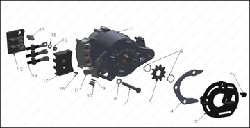 Motor System – Sprocket Side, 2025 COBRA CX-5E