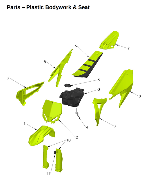 Plastic Bodywork & Seat, 2027 COBRA CX50 FWE