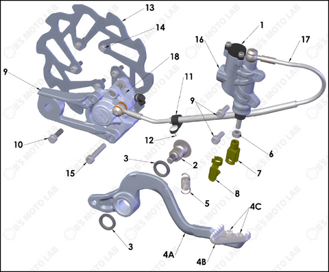 Rear Brake System, 2024 Cobra 50-SR