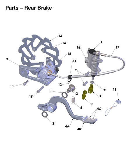 Rear Brake System, 2026 COBRA CX-50-SR