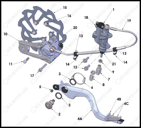 Rear Brake System, 2024 Cobra CX-50-JR