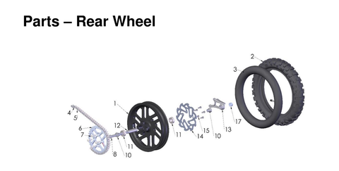 Rear Wheel, 2027 COBRA CX50 JR