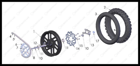 Rear Wheel, 2024 Cobra CX-50-JR