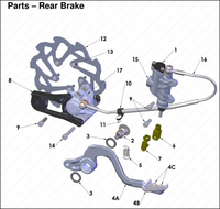 Rear Brake, 2025 COBRA CX-50-FWE