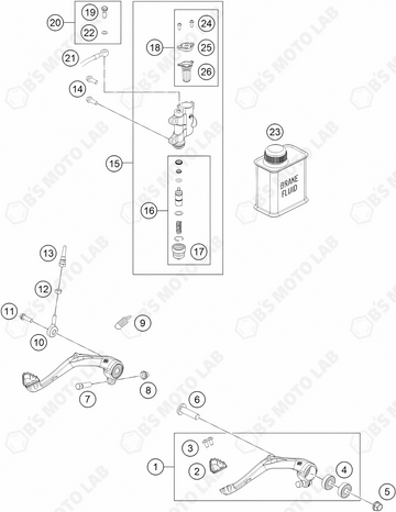 REAR BRAKE CONTROL, 2024 Husquvarna TC-50