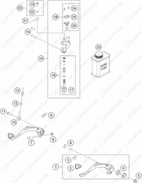 REAR BRAKE CONTROL, 2024 KTM 50-SX