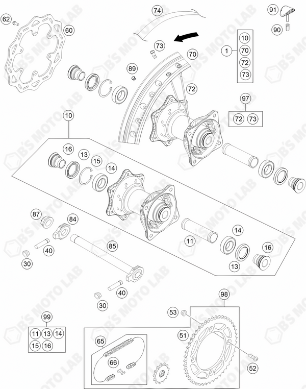 REAR WHEEL, 2024 GasGas MC-85-17/14