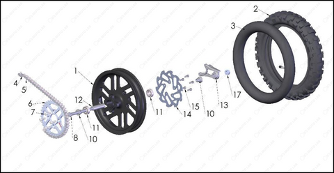 Rear Wheel, 2024 COBRA CX-50-FWE-ANN