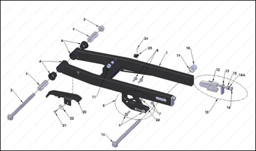 Swingarm Assembly, 2025 COBRA CX-5E