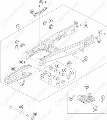 SWING ARM, 2024 Husquvarna TC-50