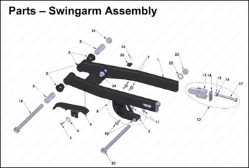 Swingarm Assembly, 2025 COBRA CX-50-JR