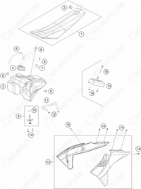 TANK, SEAT, 2024 KTM SX-50-F