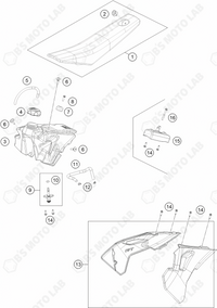 TANK, SEAT, 2024 Husquvarna TC-50