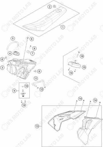 TANK, SEAT, 2024 Husquvarna TC-50