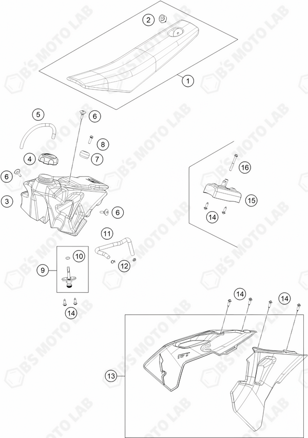 TANK, SEAT, 2024 Husquvarna TC-50