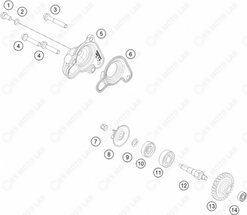 WATER PUMP, 2024 KTM SX-50-F