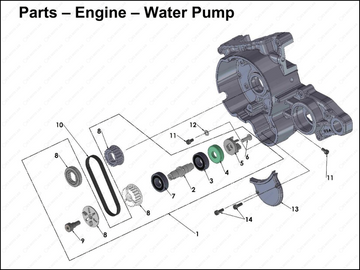 Engine – Water Pump, 2025 COBRA CX-50-JR