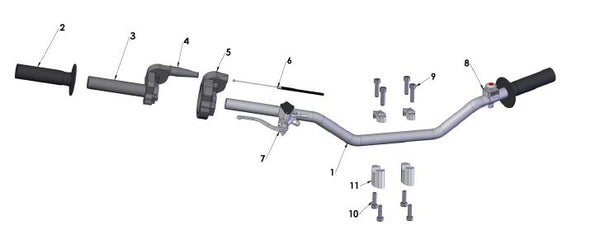 HANDLEBARS AND CONTROLS - 2014 CX50 JR