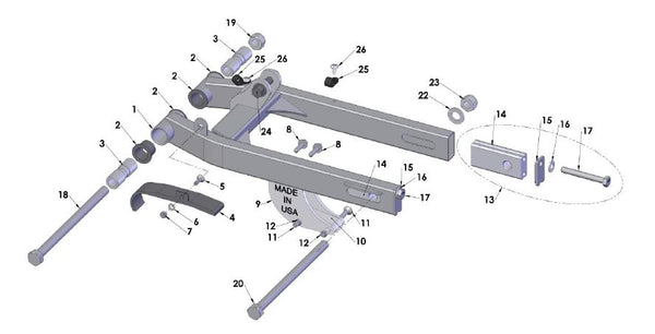 SWINGARM ASSEMBLY - 2016 CX50 JR