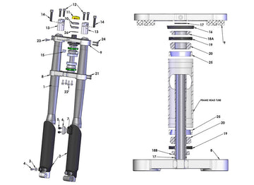 FORKS AND TRIPLE CLAMPS - 2018 CX50 SR