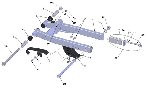 SWINGARM ASSEMBLY - 2017 CX50 JR