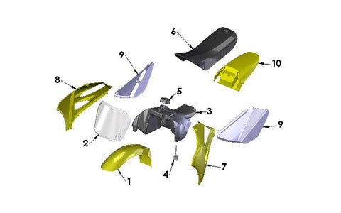 BODYWORK - SEAT - TANK 2017 CX50 FWE