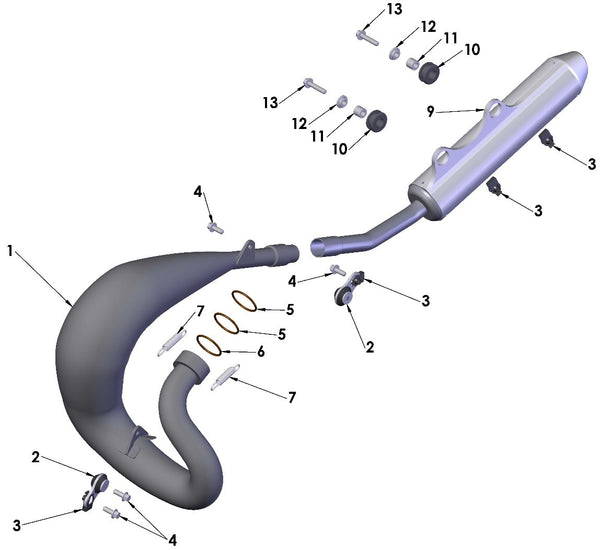 EXHAUST SYSTEM - 2017 CX65