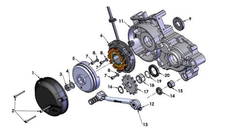 ENGINE - EXTERNAL PARTS LEFT SIDE 2020 CX65