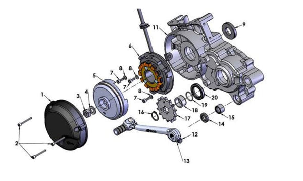 ENGINE - EXTERNAL LEFT PARTS SIDE - 2015 CX65