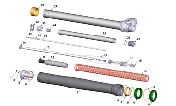 FORKS - LEG ASSEMBLY - NON BRAKE SIDE - 2017 CX65