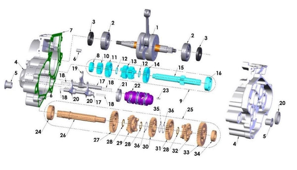 ENGINE - TRANSMISSION & INTERNAL - 2021 CX65