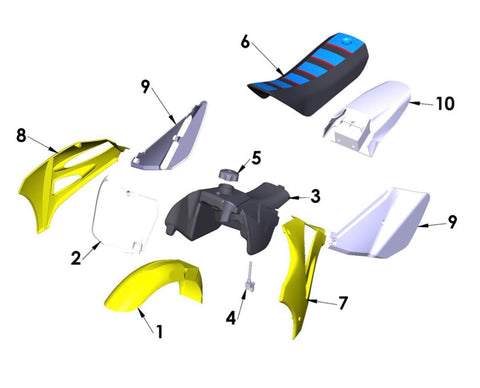 BODYWORK - SEAT - TANK 2019 CX50 FWE