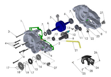 ENGINE - BOTTOM END & TRANSMISSION 2020 CX50 JR