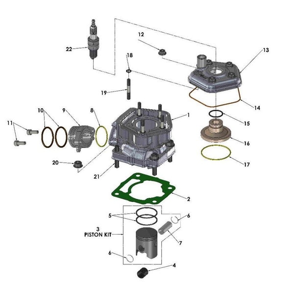 ENGINE - TOP END 2017 CX50 P3