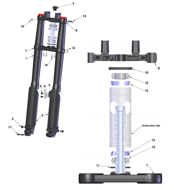 FORKS AND TRIPLE CLAMPS - 2020 CX50 FWE