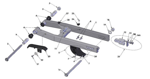 SWINGARM ASSEMBLY - 2019 CX50 SR