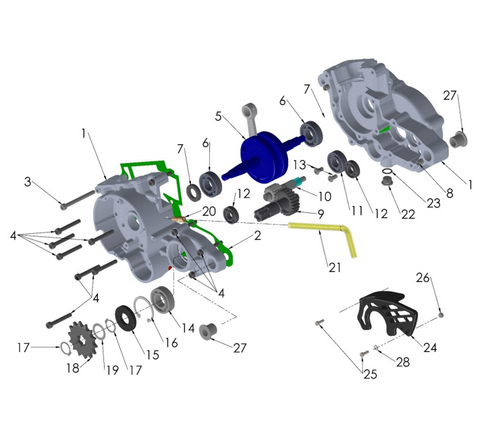 ENGINE - BOTTOM END & TRANSMISSION 2023CX50 JR