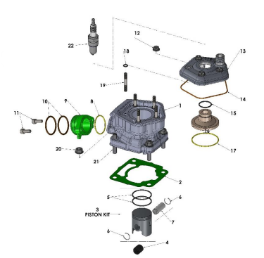 ENGINE - TOP END 2023 CX50 JR