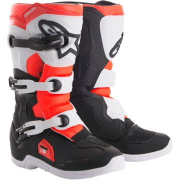 Alpinestar Tech 3S Youth Boots BLACK/WHITE/FLUO RED