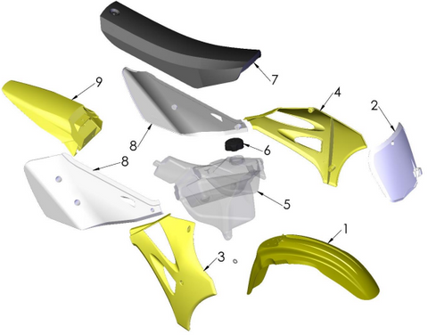 BODYWORK - SEAT - TANK 2021 CX65